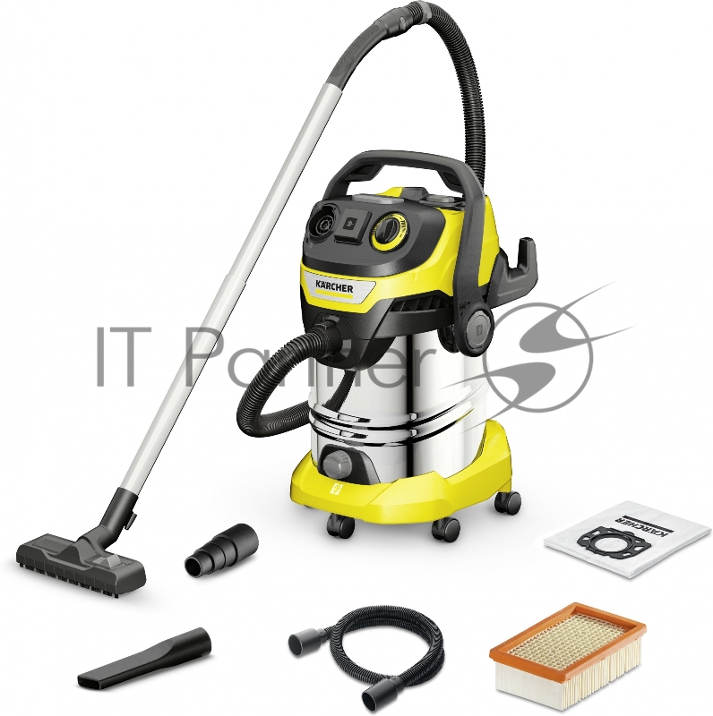 Строительный пылесос Karcher WD 6 P S V-30/6/22/T 1300Вт (уборка: сухая/сбор воды) желтый