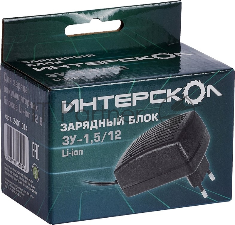 Зарядное устройство 1,5/12 с инд. для аккум. блока 1,5А/ч, 12В, Li-ion INTERSKOL