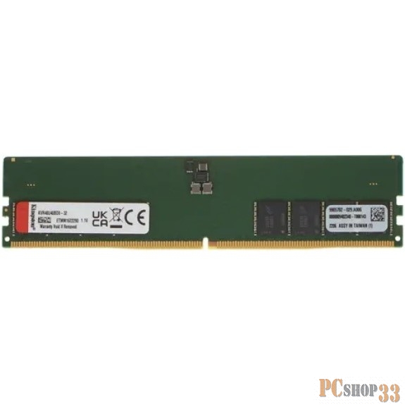 Модуль памяти Kingston DDR5 32GB 4800MT/s CL40 DIMM 2Rx8