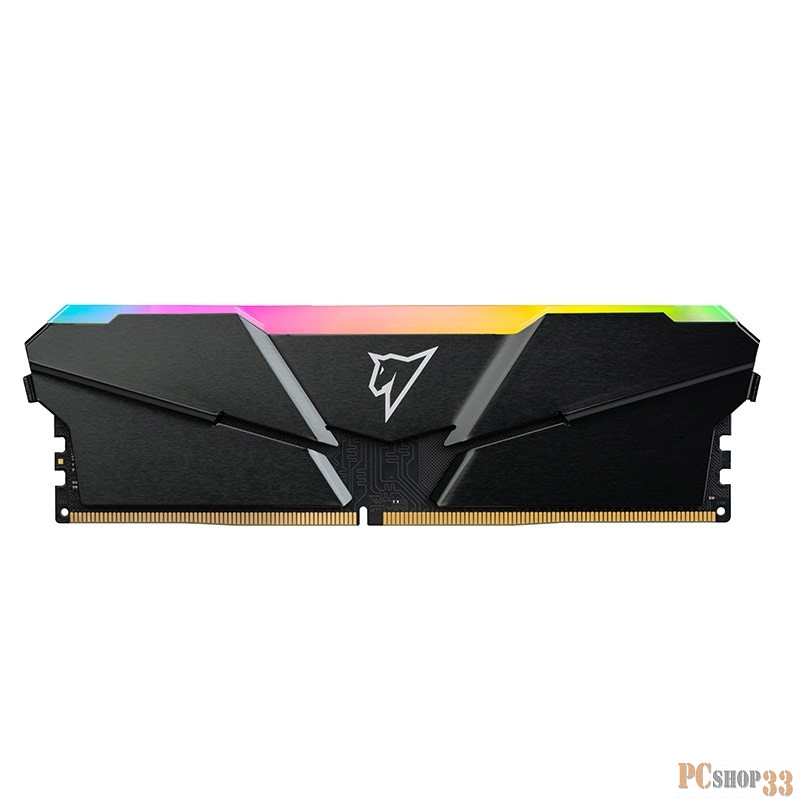 Модуль памяти DDR 4 DIMM 8Gb PC25600, 3200Mhz, Netac Shadow NTSRD4P32SP-08E, RGB, C16 Grey, с радиатором