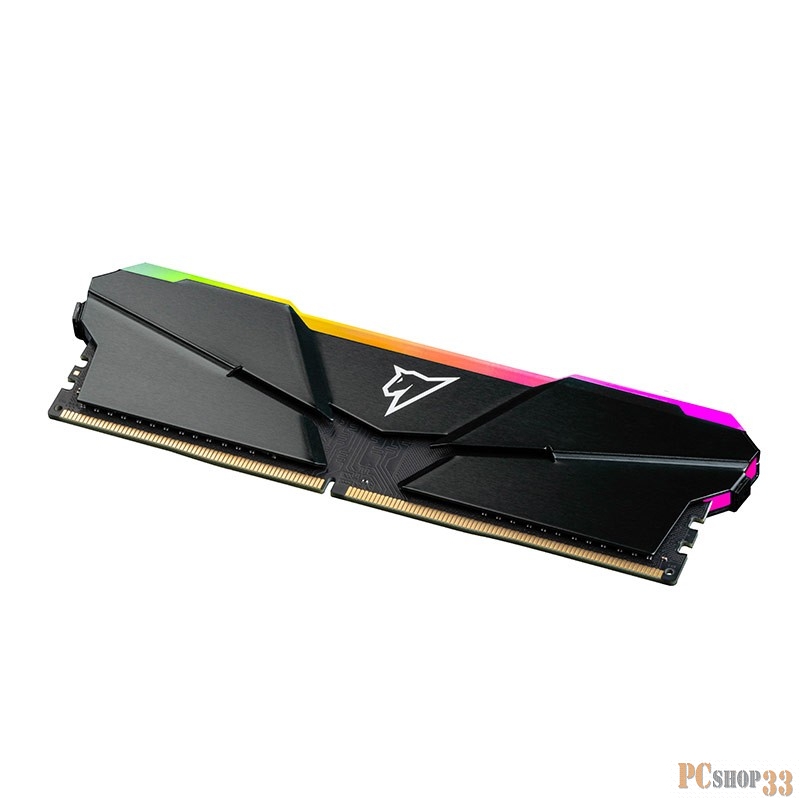 Модуль памяти DDR 4 DIMM 8Gb PC25600, 3200Mhz, Netac Shadow NTSRD4P32SP-08E, RGB, C16 Grey, с радиатором