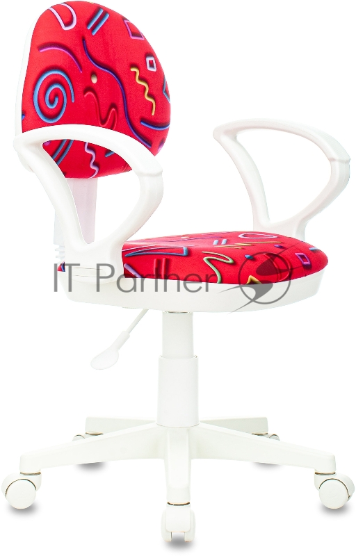 Кресло детское Бюрократ KD-3/WH/ARM розовый Sticks 05 крестовина пластик пластик белый