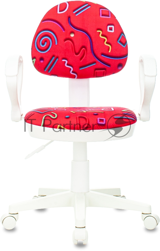 Кресло детское Бюрократ KD-3/WH/ARM розовый Sticks 05 крестовина пластик пластик белый