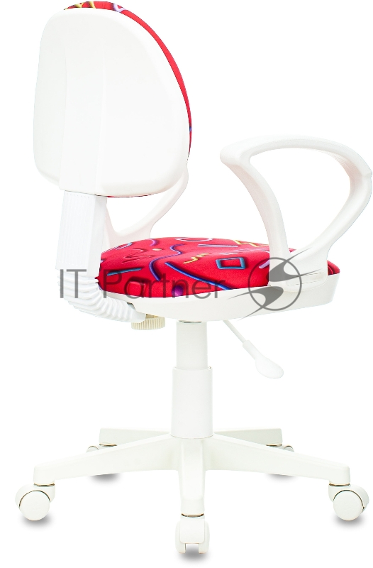 Кресло детское Бюрократ KD-3/WH/ARM розовый Sticks 05 крестовина пластик пластик белый