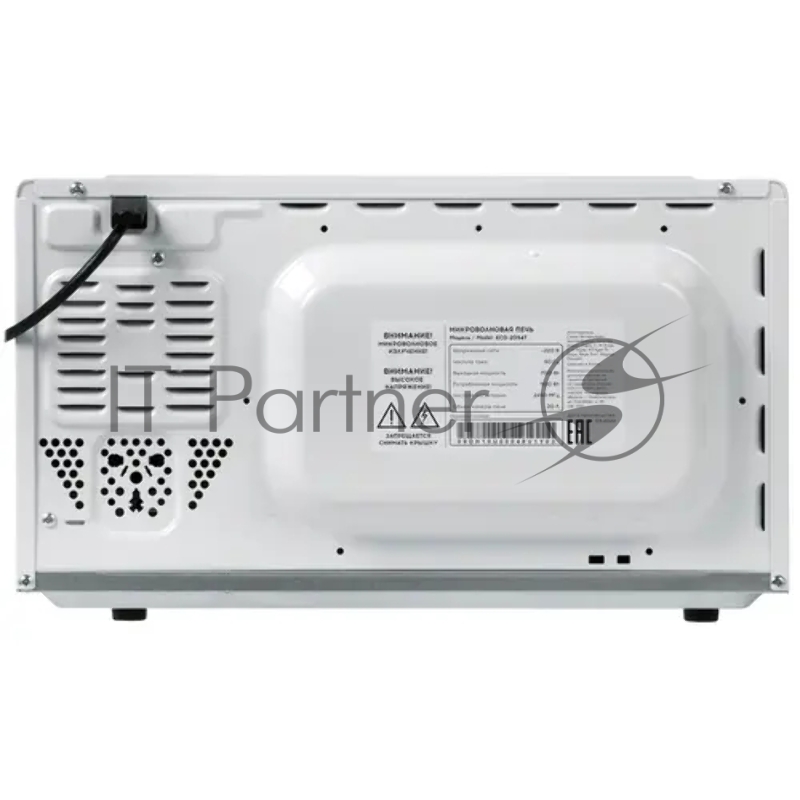 Печь микроволновая, Объем 20 литров, Мощность 700 ватт, Цифровое управление, 5 уровней мощности, Таймер на 60 минут, Диаметр поворотного стола 255 мм, 8 автоматических программ приготовления, Функция разморозки, Внутренняя подсветка, Блокировка от