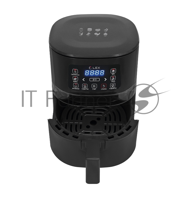 Аэрогриль LEX LXAF5405 1600 Вт. 4 л. 5 программ, сенсорный, черный, аэрофритюрница