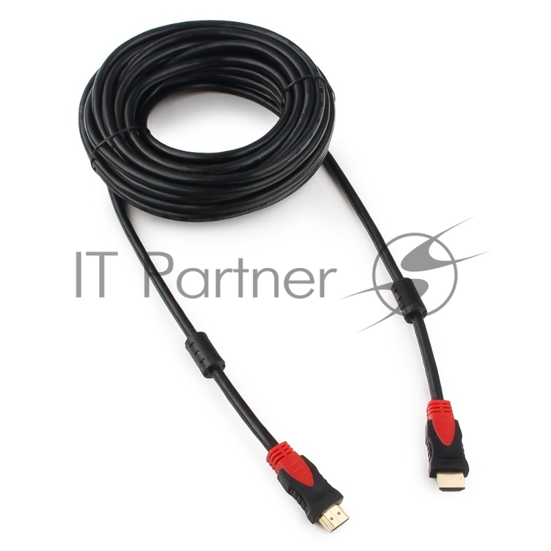 Кабель HDMI Cablexpert, серия Silver, длина 10 м, v1.4, M/M, позол.разъемы, феррит. кольца, коробка
