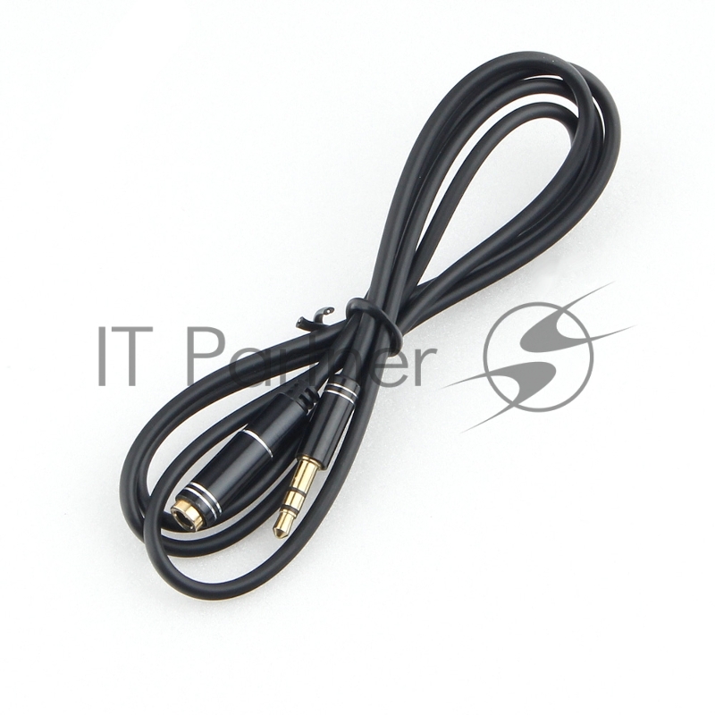 Кабель аудио удлинительный Cablexpert CCAB-02-35MF-1MB. 3.5 джек (M)/3.5 джек (F), черный, 1м, блистер