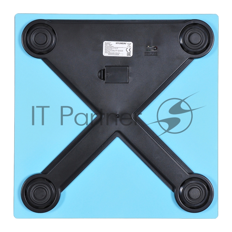 Весы напольные электронные Hyundai H-BS03783 макс.180кг голубой