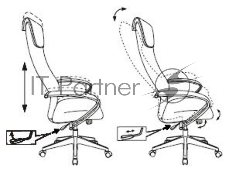 Кресло руководителя Бюрократ CH-607 черный TW-01 сетка/ткань с подголов. крестовина пластик
