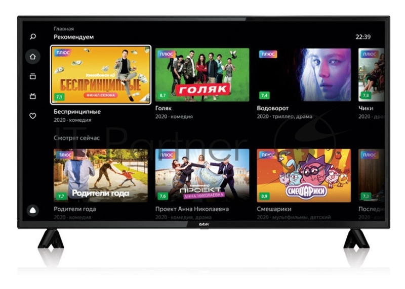 Телевизор LED BBK 40 40LEX-7243/FTS2C Яндекс.ТВ черный FULL HD 50Hz DVB-T2 DVB-C DVB-S2 USB WiFi Smart TV (RUS)