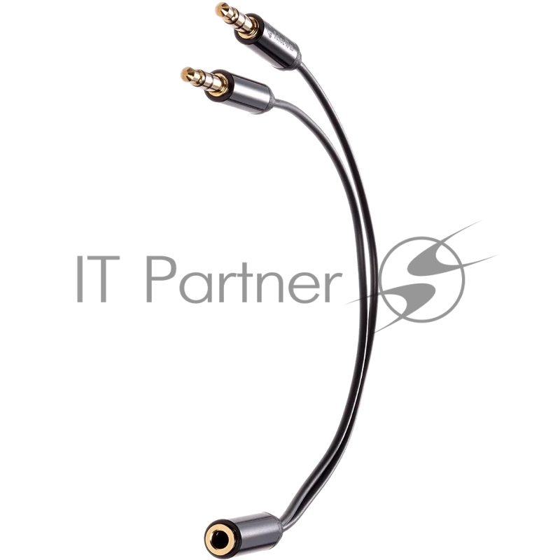 Кабель-адаптер 2*3.5ST(M)/3.5 ST(F), 0.2м, Telecom PRO <TAV205M-0.2M>