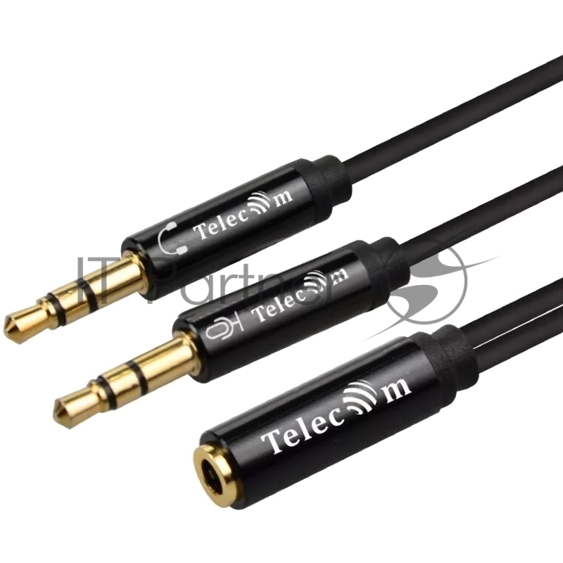 Кабель-адаптер 2*3.5ST(M)/3.5 ST(F), 0.2м, Telecom PRO <TAV205M-0.2M>