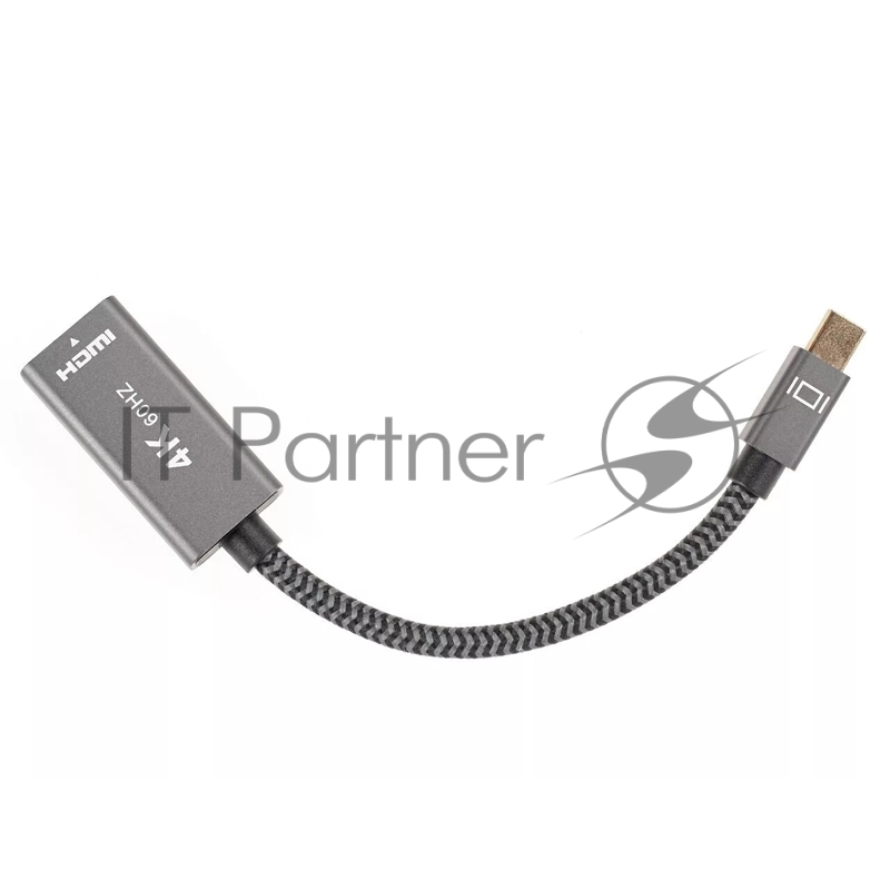Адаптер miniDP --> HDMI-F 0.15м , оплетка, 4K@60Hz, Telecom (TA565)