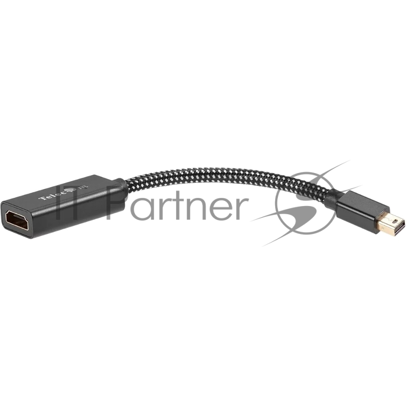 Адаптер miniDP-M --> HDMI-F 4K@120Hz, 8K@30Hz, оплетка, 0.15м Telecom (TA663)
