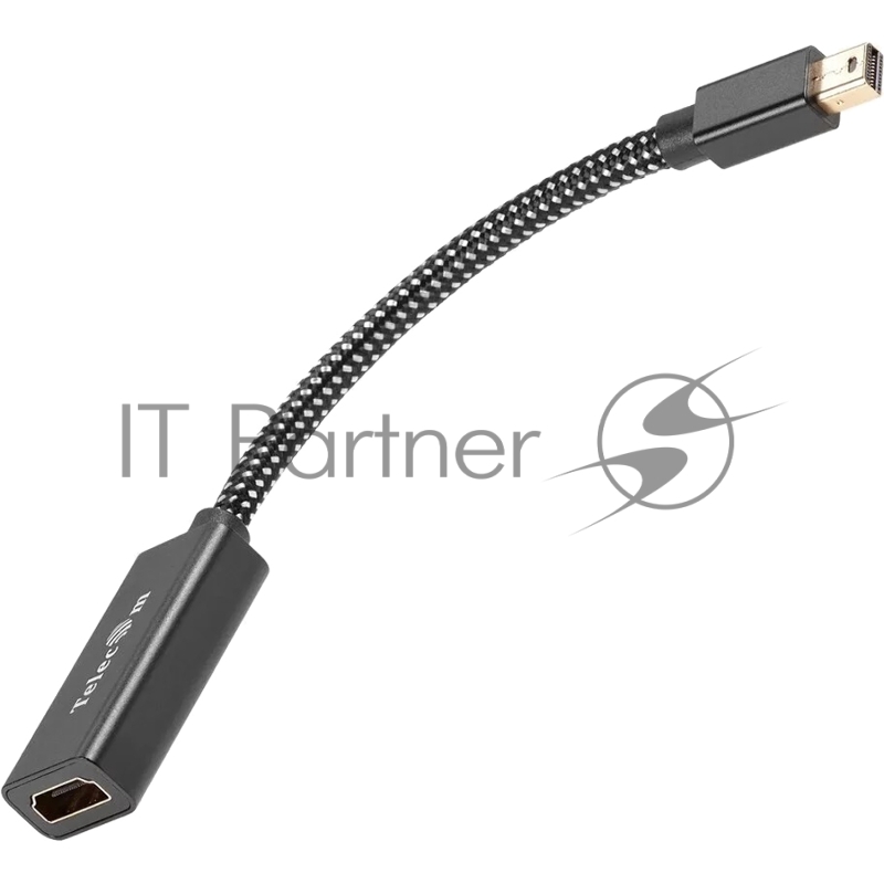 Адаптер miniDP-M --> HDMI-F 4K@120Hz, 8K@30Hz, оплетка, 0.15м Telecom (TA663)