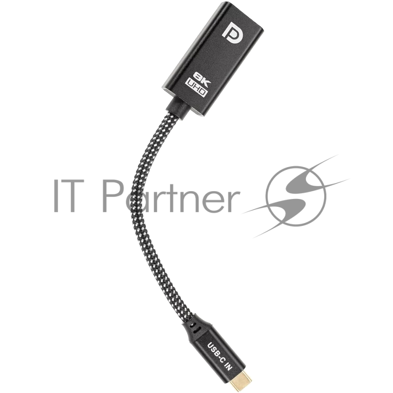 Адаптер USB Type-Cm---->DP(f) 1.4v, 4K@120HZ 8K@ 60Hz, Alum Shell,Telecom 0.15м<TUC065>