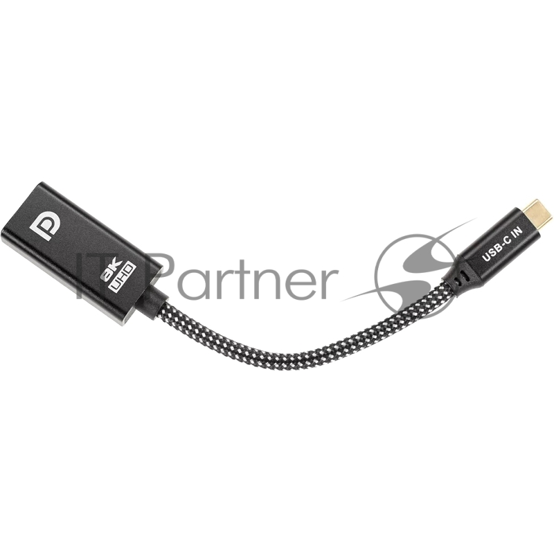 Адаптер USB Type-Cm---->DP(f) 1.4v, 4K@120HZ 8K@ 60Hz, Alum Shell,Telecom 0.15м<TUC065>