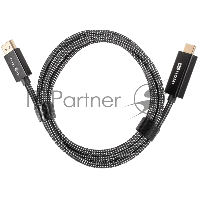 Кабель DisplayPort M-> HDMI M 4K@120Hz/8K@30Hz 1.8m Telecom,оплетка (TA815M-1.8M)