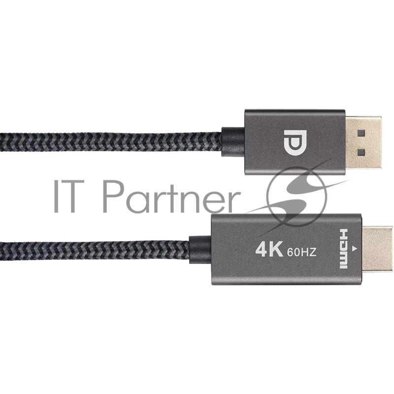 Кабель DisplayPort M-> HDMI M 4K@60Hz 1.8m Telecom,оплетка (TA561M-1.8M)