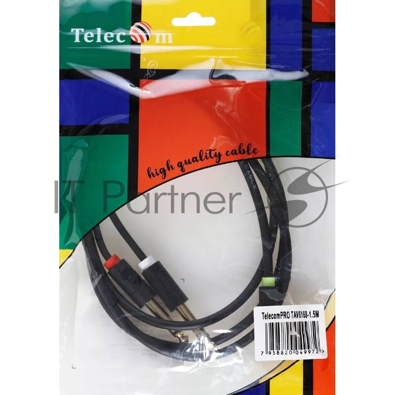 Кабель-адаптер 3.5ST(M)/2X6.35 ST(M), 1.5м, Telecom PRO <TAV6168-1.5M>
