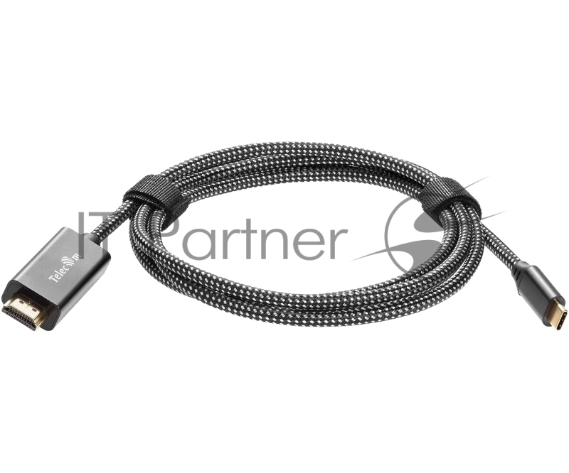 Кабель-адаптер USB Type-Cm --> HDMI(m) 4K@120Hz 8K@30Hz, 1.8m Telecom <TCC015M-1.8M>