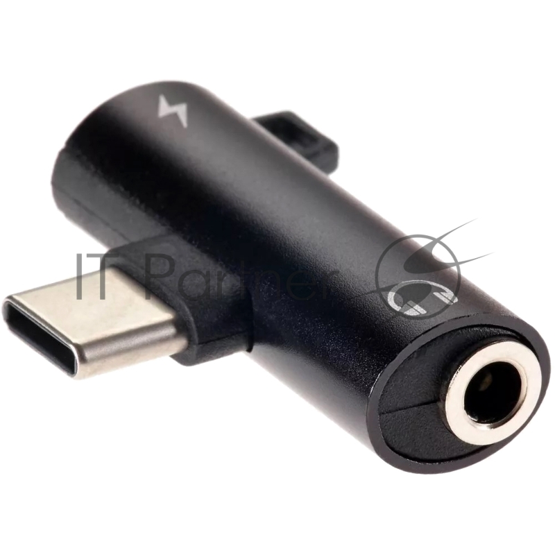 Переходник USB3.1 Type-C 2 in 1 audio+PD charging черный <TA433-B>