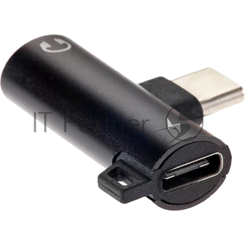 Переходник USB3.1 Type-C 2 in 1 audio+PD charging черный <TA433-B>