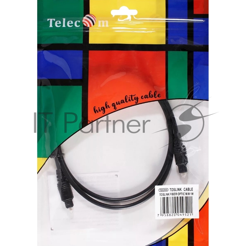 Оптический кабель (Toslink)-M -- >(Toslink)-M ,1m, Telecom <TOC2022-1M>
