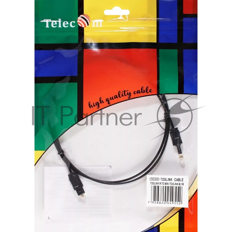 Оптический кабель (Toslink)-M -- >(Toslink)-miniM ,1m, Telecom <TOC2023-1M>