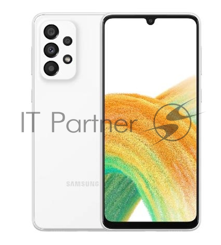 Смартфон Samsung SM-A336E Galaxy A33 5G 128Gb 8Gb белый моноблок 3G 4G 2Sim 6.4 1080x2400 Android 12 48Mpix 802.11 a/b/g/n/ac NFC GPS GSM900/1800 GSM1900 Ptotect A-GPS microSD max1024Gb