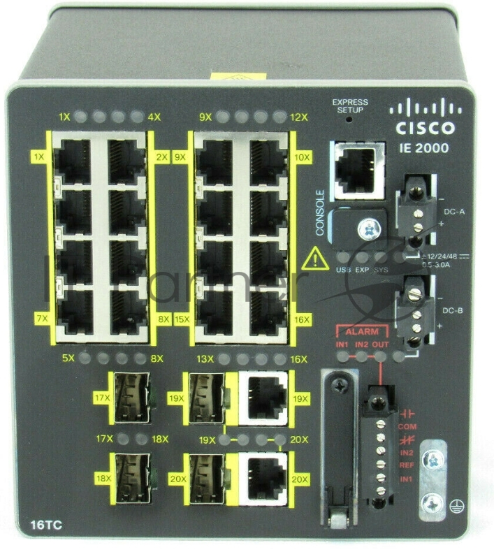 Коммутатор Cisco IE2000 w/ 16FE Copper, 2FE SFP/T and 2FE uplinks (Lan Base)