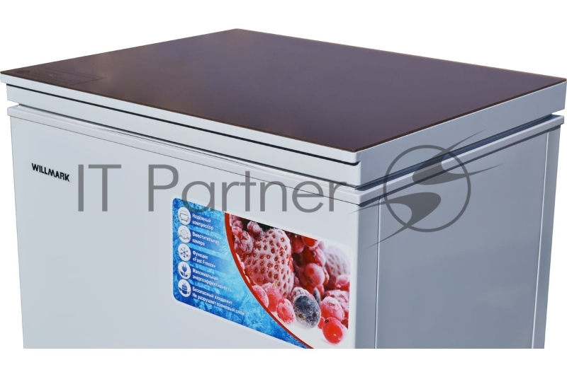 Морозильный ларь WILLMARK CF-170G (КОМПРЕССОР TOSHIBA, до -24С, 165л, 1 корз. стеклянная крышка)
