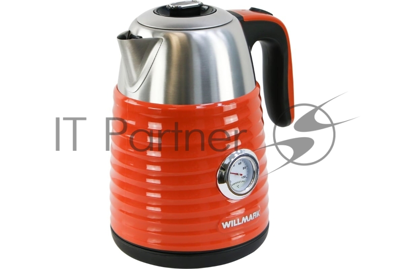Чайник эл. WILLMARK WEK-1738PST (1.7л, двойные стенки, эффект термоса, термометр, 2200Вт) Терракот