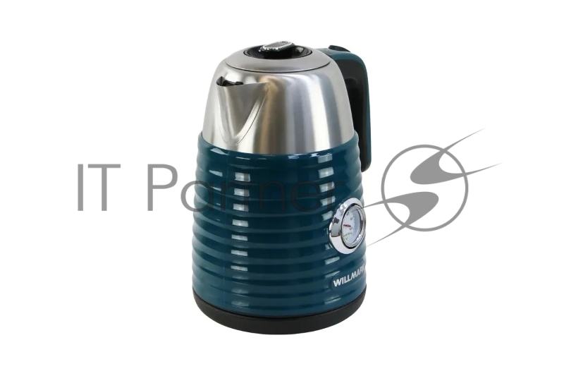 Чайник эл. WILLMARK WEK-1738PST (1.7л, двойные стенки, эффект термоса, термометр, 2200Вт) Изумрудный