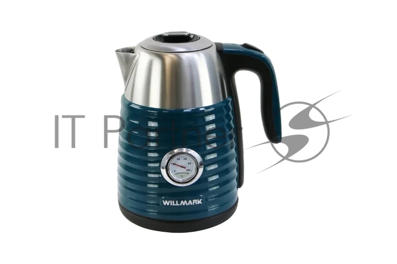 Чайник эл. WILLMARK WEK-1738PST (1.7л, двойные стенки, эффект термоса, термометр, 2200Вт) Изумрудный