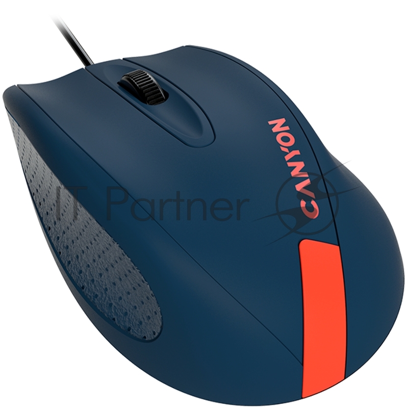 Мышь CANYON Wired Optical Mouse with 3 keys, DPI 1000 With 1.5M USB cable,Blue-Red,size 68*110*38mm,weight:0.072kg