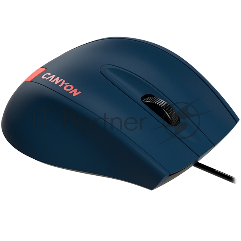Мышь CANYON Wired Optical Mouse with 3 keys, DPI 1000 With 1.5M USB cable,Blue-Red,size 68*110*38mm,weight:0.072kg