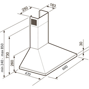 Вытяжка DELONGHI KT-A101 BF