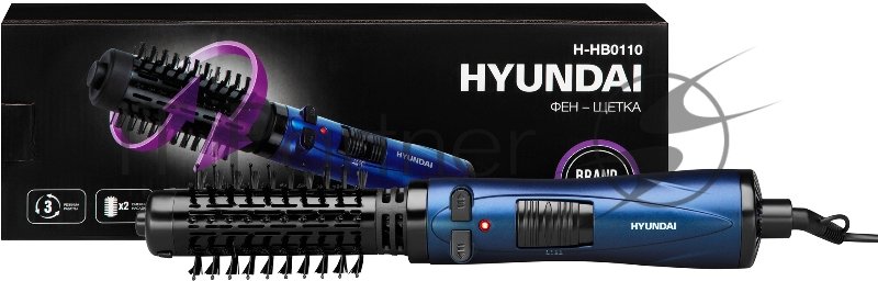 Фен-щетка Hyundai H-HB0110 1000Вт синий