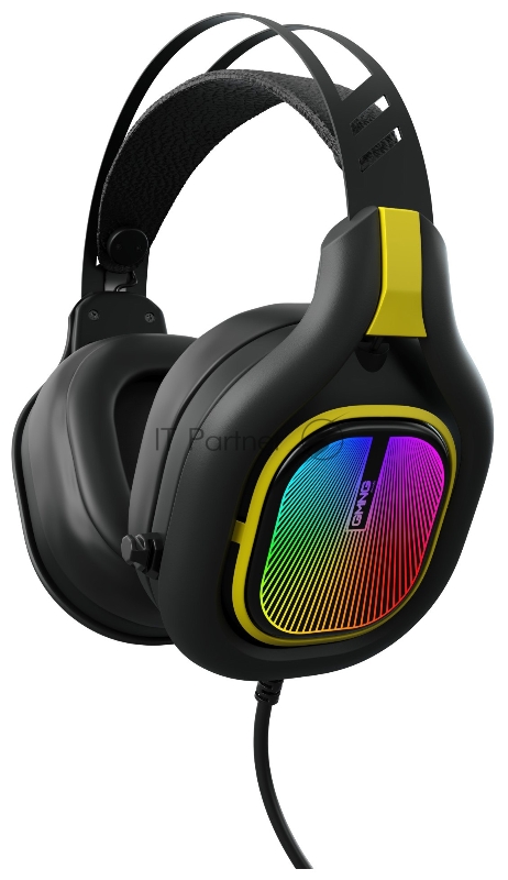 Наушники с микрофоном Oklick/Оклик GMNG HS-L630G черный/желтый 2.2м мониторные оголовье (1533561)