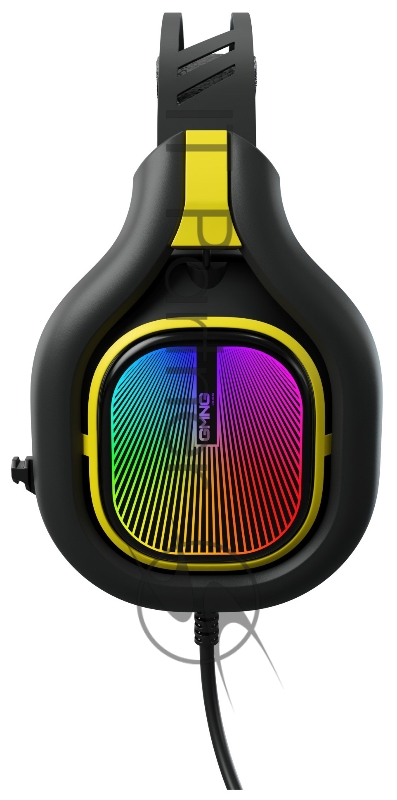 Наушники с микрофоном Oklick/Оклик GMNG HS-L630G черный/желтый 2.2м мониторные оголовье (1533561)