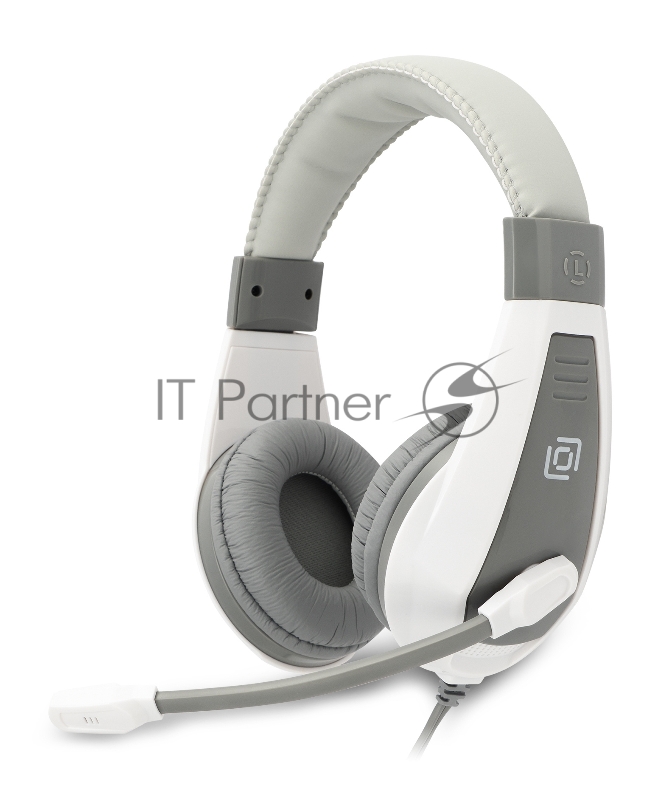 Наушники с микрофоном Oklick/Оклик HS-L600 серый 1.8м мониторные оголовье (1532023)