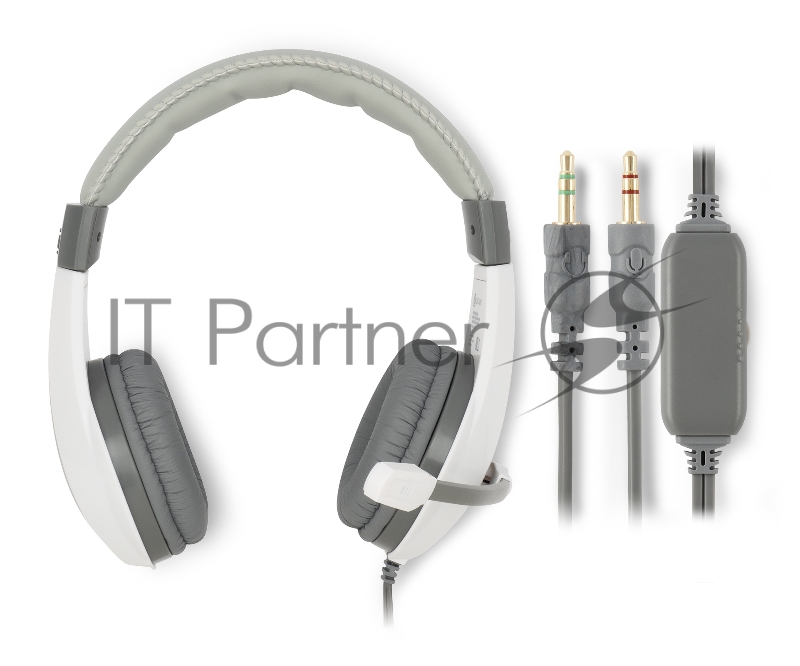 Наушники с микрофоном Oklick/Оклик HS-L600 серый 1.8м мониторные оголовье (1532023)