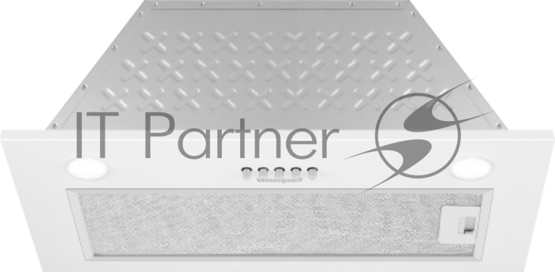 Вытяжка встраиваемая Weissgauff Arum 600 PB White Enamel белый управление: кнопочное (1 мотор)