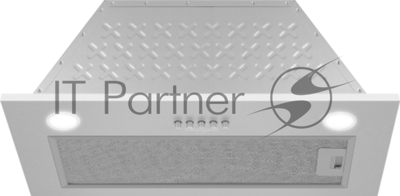 Вытяжка встраиваемая Weissgauff Root 600 PB Inox нержавеющая сталь управление: кнопочное (1 мотор)