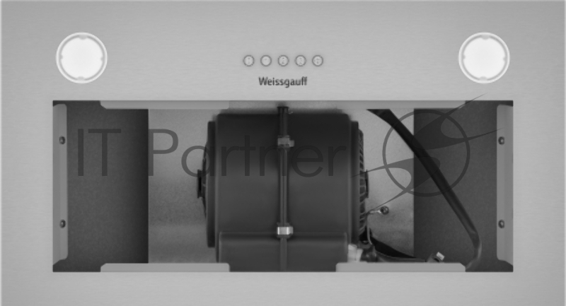 Вытяжка встраиваемая Weissgauff Root 600 PB Inox нержавеющая сталь управление: кнопочное (1 мотор)