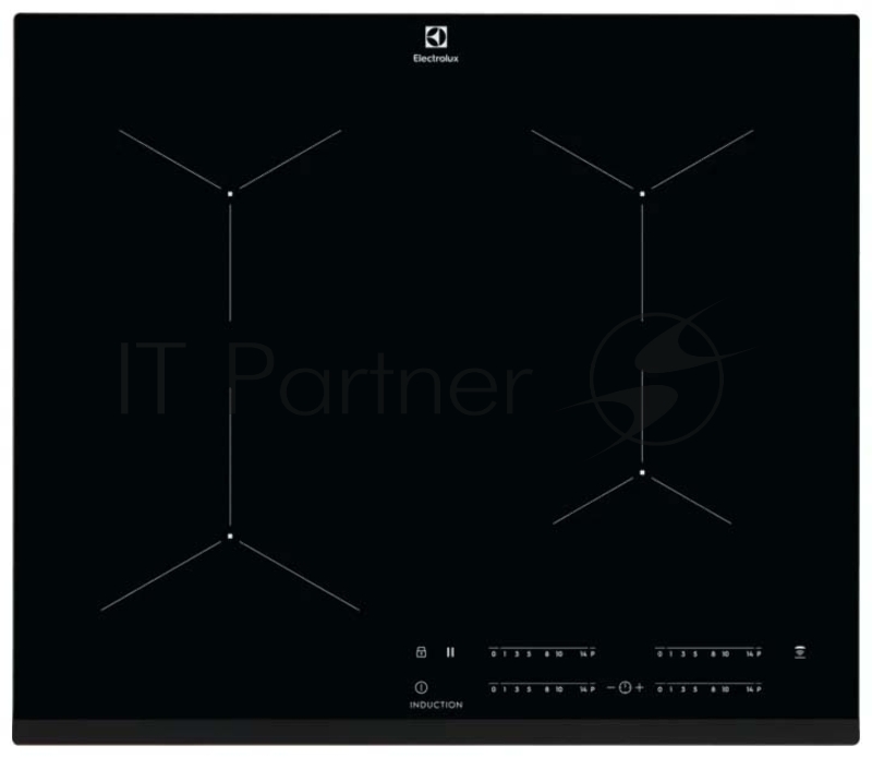 Встраиваемая варочная поверхность ELECTROLUX/ индукционная, 60 см, распознавание наличия посуды, черный цвет