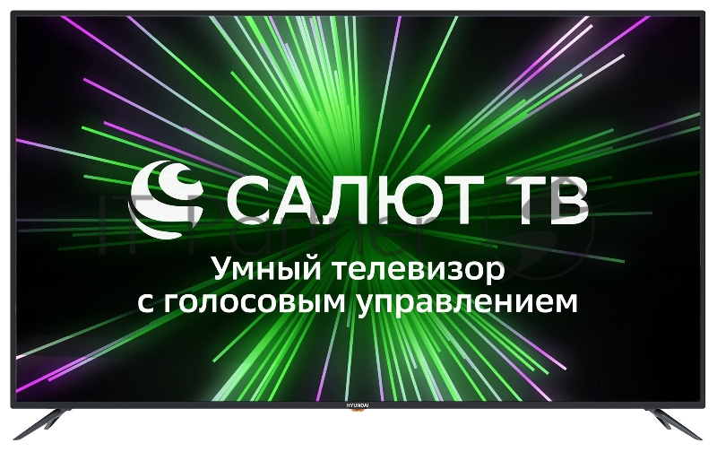 Телевизор LED Hyundai 75 H-LED75GU7005 Салют ТВ черный Ultra HD 60Hz DVB-T DVB-T2 DVB-C DVB-S DVB-S2 USB WiFi Smart TV (RUS)