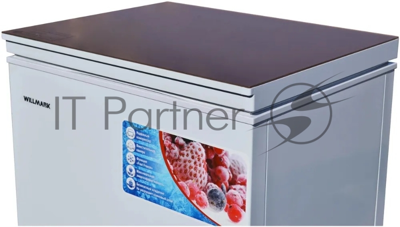 Морозильный ларь WILLMARK CF-310G (КОМПР. TOSHIBA, до -24С, 305л, 2 корз., стекл. крышка, гар.3года)